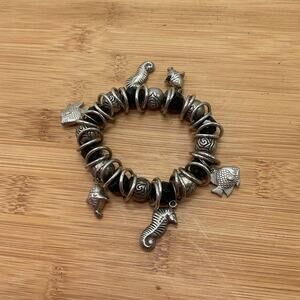 Womens Charm Bracelet Nautical Theme Seahorse